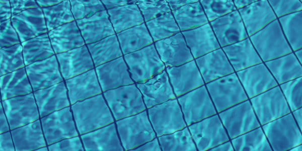 Tiles on bottom of swimming pool