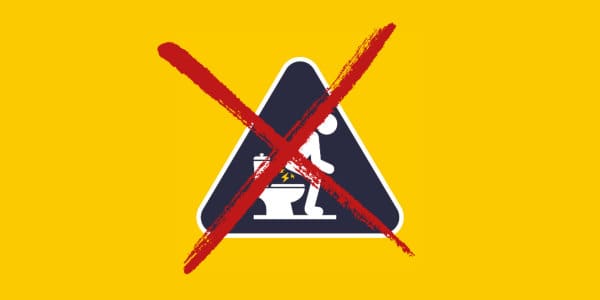 Pooping prohibited sign