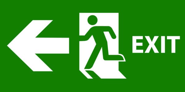 Exit sign