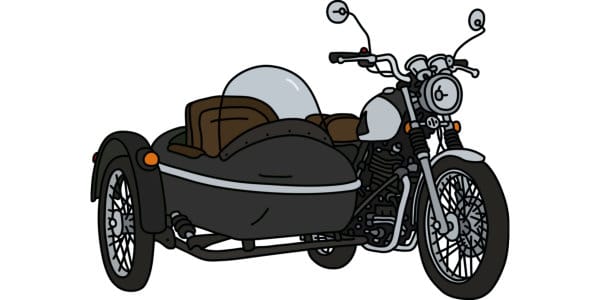 Motorbike with a sidecar