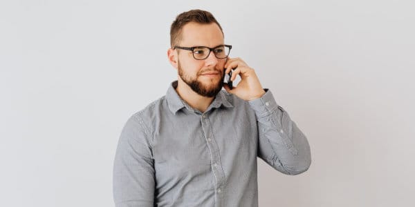 Man making phone call