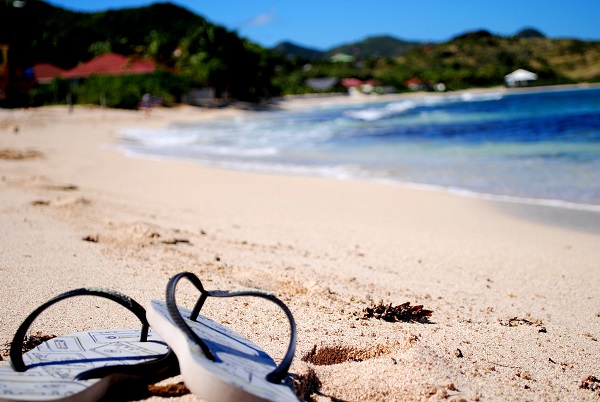 Flip-flops on the beach