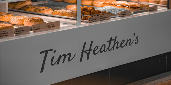 Tim Heathen's coffee shop display