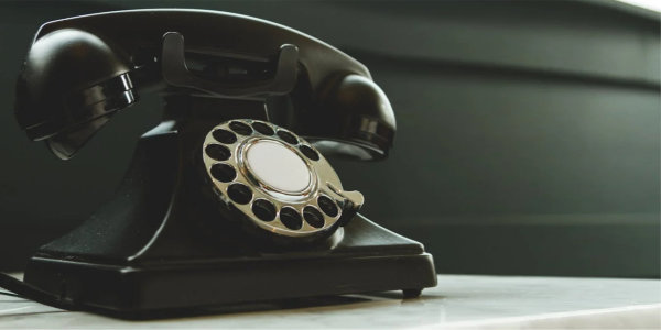 Black vintage telephone